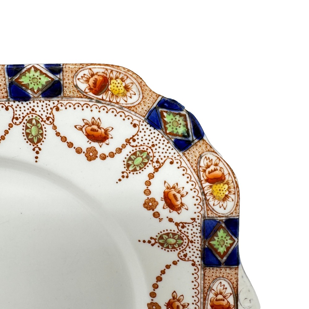 Vintage Gladstone China Imari Floral Square Plate 9 Inch England - Picture 4 of 12